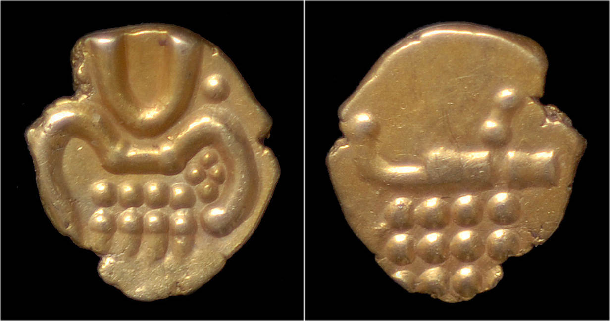 1663-1776 South India Cochin Vira Raya Raja Gold Fanam