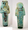 Egypt shabti Egypt TIP 21/22th Dynasty blue faience shabti of Nes(y)-Khonsu. -