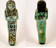 Egypt shabti Egypt New Kingdom 19th dynasty blue faience shabti for Ka -