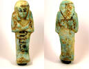 Egypt shabti Egypt TIP 21/22th Dynasty blue faience shabti of Nes(y)-Khonsu. -