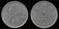 Belgium 5 frank Belgium Leopold III 5 frank 1936 VL- pos A -