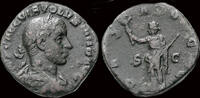 Roman sestertius Volusian AE sestertius Pax standing left -