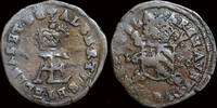 Southern Netherlands double denier Southern Netherlands Flanders Albrecht & Isabella double denier (penning) 1616 -