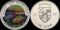 Ghana 10 sika Ghana 10 sika 1997 Marine-life protection -