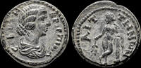 Lydia AE hemiassarion Lydia Saitta Crispina, Augusta AE hemiassarion Apollo standing front -