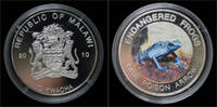 Malawi 10 kwacha Malawi- 10 kwacha 2010- Endangered frogs- Blue poison arrow -