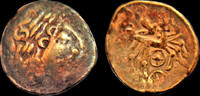 Celtic stater Celtic Séquani- Helvètii electrum stater au bige et à la rouelle -