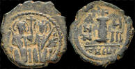 Byzantine decanummium Justin II & Sophia AE decanummium Large I -