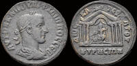 Cyrrhestica AE29 Cyrrhestica Cyrrhus Philip II AE29 hexastyle temple of Zeus Kataibates -