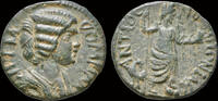 Pisidia AE21 Pisidia Antioch Julia Domna, Augusta AE21 Mên standing facing -