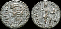 Pisidia AE22 Pisidia Parlais Julia Domna, Augusta AE21 Mên standing right -