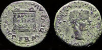 Spain AE As Spain Tiberius AE As inscribed altar -
