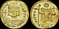 Byzantine solidus Maurice Tiberius AV solidus -