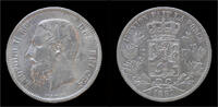 Belgium 5 frank Belgium Leopold II 5 frank 1869 -