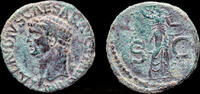 Roman As Claudius AE As Minerva to right -