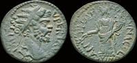 Pisidia AE22 Pisidia Antioch Septimius Severus AE22 Fortuna standing front -