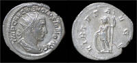 Roman antoninianus Volusian AR antoninianus Virtus standing left -