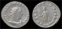 Roman antoninianus Valerian I AR antoninianus Apollo standing facing -