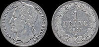 Belgium 1 frank Belgium Leopold I 1 frank 1844 -