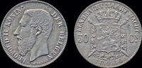 Belgium 50 centiem Belgium Leopold II 50 centiem 1886VL -