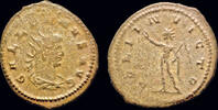 Roman antoninianus Gallienus, sole reign, AE antoninianus Sol standing left -