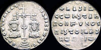 Byzantine miliaresion Byzantine Basil II Bulgaroktonos with Constantine VIII AR miliaresion -