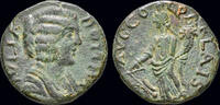 Pisidia AE21 Pisidia Parlais Julia Domna, Augusta AE21 Tyche standing right -