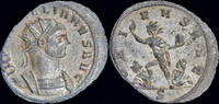 antoninianus 270-275AD Roman Aurelian silvered antoninianus Sol and two captives EF
