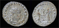 Roman antoninianus Maximianus silvered antoninianus Jupiter presenting Victory -