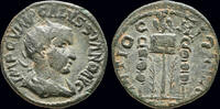 Pisidia AE22 Pisidia Antioch Volusian AE22 vexillum ,legionary eagles and 2 palm branches- -