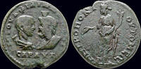 Thrace pentassarion Thrace Tomis Philip II AE-Pentassarion Homonia standing left -