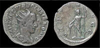 Roman antoninianus Volusian AR antoninianus Virtus standing left -