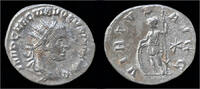 Roman antoninianus Volusian AR antoninianus Virtus standing left -
