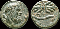Pisidia AE13 Pisidia Selge AE13 thunderbolt and bow -