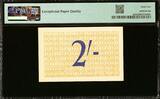 Jersey 2/- Shillings WWII ND (1941-42) Pick-4a CH UNC PMG 64 EPQ