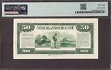 Netherlands Indies 50 Gulden 1943 Prefix-GA Pick-116a About UNC PMG 58