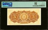Paraguay 5 Pesos 1912 Ovpt. Pick-127 Choice UNC PMG 64