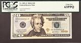 U.S.A  2004A FR Note $20 Fr 2091-E LOW Serial GE 00000021 B CH UNC PCGS 63 PPQ