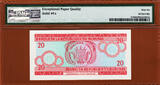 20 Francs 2007 Burundi  Solid Serial 444444 PMG 66 GEM UNC