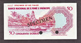 50 Dobras 1977 Saint Thomas and Prince  SPECIMEN Pick-52s UNC