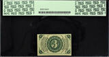 USA 3 Cents Fractional Currency 3rd Issue  FR-1227 Dark Background CH UNC PCGS 63 PPQ