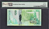 2009 Bermuda $20 Hybrid Polymer 1st Prefix LOW # A/1 000014 P-60b GEM UNC PMG 65