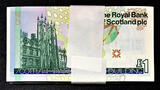 Pound 1999 Scotland One  Bundle 100 CONSECUTIVE COMMEMORATIVE Pick-360 GEM UNC