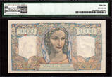 1000 Francs 1946 France  Pick-130a Extremely Fine PMG 45