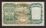 10 Rupees 1938 India, Burma  KGVI ND Pick-5 FANCY Serial 882688 VF