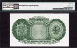 Bahamas 4 Shillings 1936 (ND 1963) Birth Date 06.01.46 P-13d GEM UNC PMG 66 EPQ