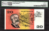 1989 Australia $20 ND LOW Serial 000001 Pick-46f GEM UNC PMG 65 EPQ