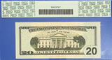 USA 2004 (A) $20 Fr# 2089-B RADAR & ROTATOR Serial 08000080 GEM UNC PCGS 66 PPQ