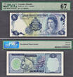 1971 Cayman Islands MATCHING LOW A/1 000018 Set $1, 5, 10, 25 GEM UNC PMG 66 EPQ