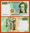 Italy/ San Marino/ Vatican 5000 Lire 1985 Italy 10 Consecutive  Ciampi/Speziali Pick-111b UNC